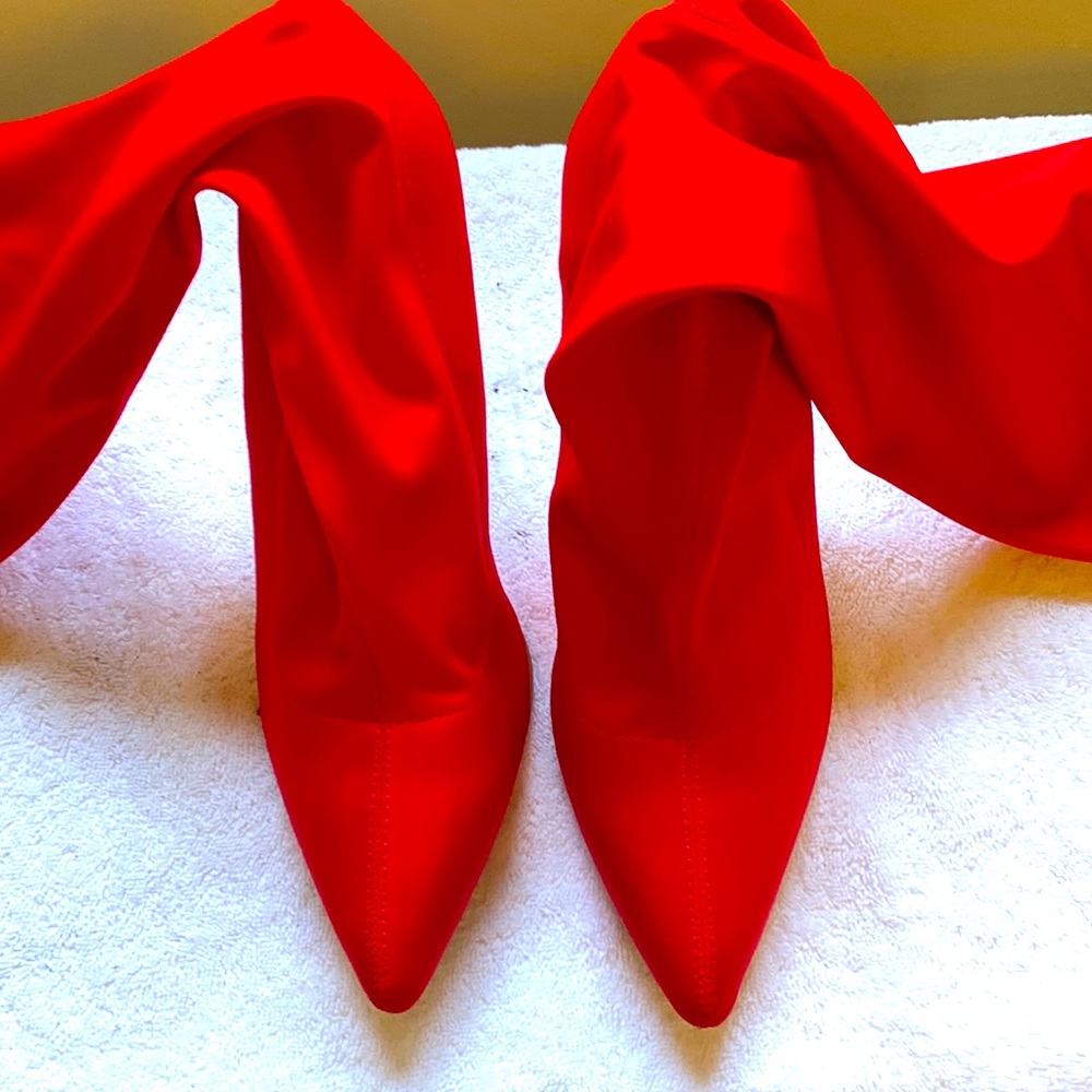 Red dress boots